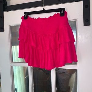 Women’s Pink Ruffle Skort-Size Large